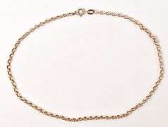 Amazing Cable Chain Anklet in 14K Yellow Gold