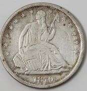 1870-S Seated Liberty Half Dollar, Circulated