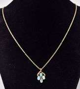 Precious Opal Pendant Necklace in 14K Yellow Gold