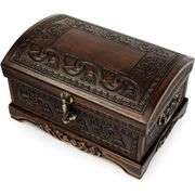 Dark Inca Sea Mohena Wood and Leather Jewelry Box