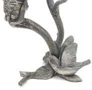 Signed Pewter silver taper dinner candle holder