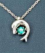 14 Kt Rose Gold Plated Dolphin Pendant