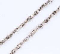 Vintage 925 Sterling Silver Bone Link Necklace