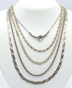 Group lot of Vintage 925 sterling silver necklaces