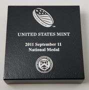 2011-W September 11th Silver National Medal US Mint Proof Medal with Box and COA