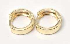 Simply Cute 14K Yellow Gold Huggie Hoop Earrings