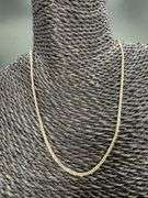 10k Yellow Gold Solid Pave Curb Link Chain 2mm Necklace 16"