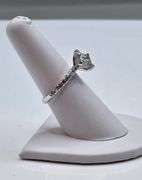Sparkling 3.25 Ct VVs1 White I-J Asscher Cut Moissanite Ring