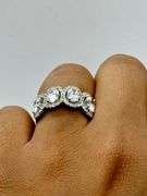 14K White Gold Oval Cut Lab Diamond Wedding Band