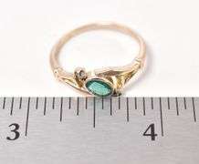 Dazzling Vintage Tsavorite Garnet Ring in 10K Yellow Gold