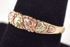 Marvelous Grape and Leaf Ring in 10K Yellow Gold