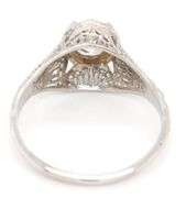 Vintage Platinum Diamond Filigree Ring
