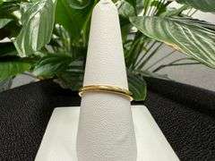 10k Yellow Solid Gold 2mm Domed Plain Men's Women's Wedding Band Size 10