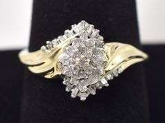 Gorgeous Diamond Ring in 10K Yellow Gold