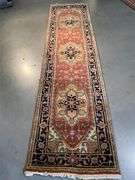 Magnificent Hand-Knotted Serapi Wool Runner 10'
