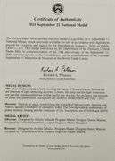 2011-W September 11th Silver National Medal US Mint Proof Medal with Box and COA
