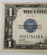 1928 A $1 Dollar Silver Certificate, Circulated
