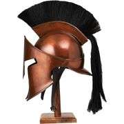 Medieval Spartan Helmet with Black Plume