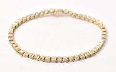 Sparkling 14K Yellow Gold Diamond Tennis Bracelet