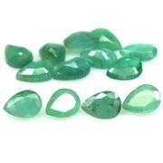 Pear cut 8.08ct Zambian Emerald set