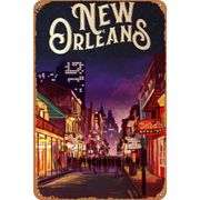 Vintage New Orleans Metal Retro Sign