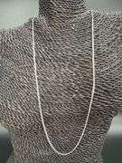 14k White Gold Solid Curb Link Chain 2mm Necklace 24"