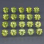 Round cut! Untreated! Matched! 5.51ct Peridot set!