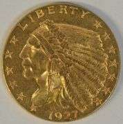 Real flashy and attractive 1927 US $2.50 Indian Gold Piece
