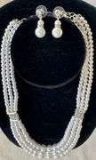 Pearl Style  Neck Lace And Earrings