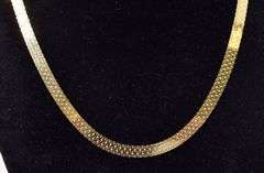 Fantastic Mesh Flat Necklace in 14K Yellow Gold