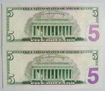 (2) Superb Crisp 2021 $5 Star Replacement Notes Minneapolis-Consecutive!