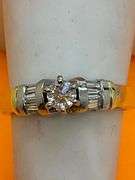 certified platinum and 18k gold diamond engagement ring