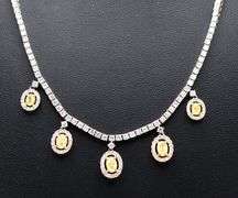 18K white gold, Exquisite Handmade Diamond Necklace