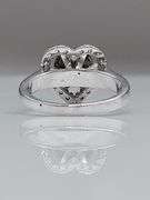 14 Kt White Gold Plate 2.75 Ct VVs1 Lab Simulated Diamond Heart Ring