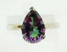 Vibrant Mystic Topaz Sterling Silver Ring, 6.5