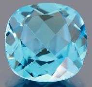 Vivid! 13.02ct cushion cut Swiss blue Topaz