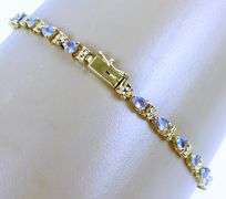 14K Tanzanite Tennis Bracelet, 8 Inches