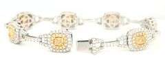 Luxurious Handmade 18k White Gold Diamond Bracelet