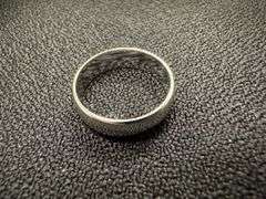10k White Solid Gold 6mm Domed Plain Men's Women's Wedding Band Size 11