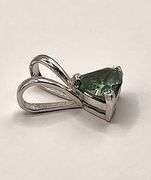 Sparkling 3.3 Ct VVs1 Dark Blue-Green Moissanite Pendant