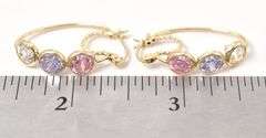 Sparkling CZ Earrings in 14K Yellow Gold