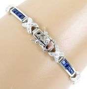 Sterling Sapphires & Diamond Accents Bracelet, 8 In.
