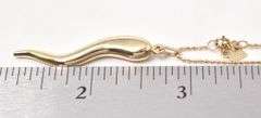 Impressive 14K Cornicello Italian Horn Pendant Necklace
