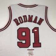Autographed Dennis Rodman Chicago Basketball Jersey with COA