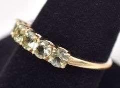 Dazzling 10K Yellow Gold Peridot Gemstone Ring