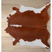 Genuine Brown and White Cowhide Area Rug