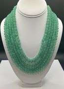 Beautiful Natural 1007 Cttw 5 Strand Aquamarine Necklace