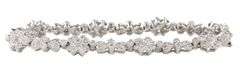 1.25ctw Diamond Flower Station Bracelet in 18K