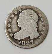 1827 Capped Bust Silver Dime, Circulated