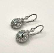 Exceptional VVs1 Near Flawless 2.15 Ctw Ice Blue Fire Moissanite  Earrings